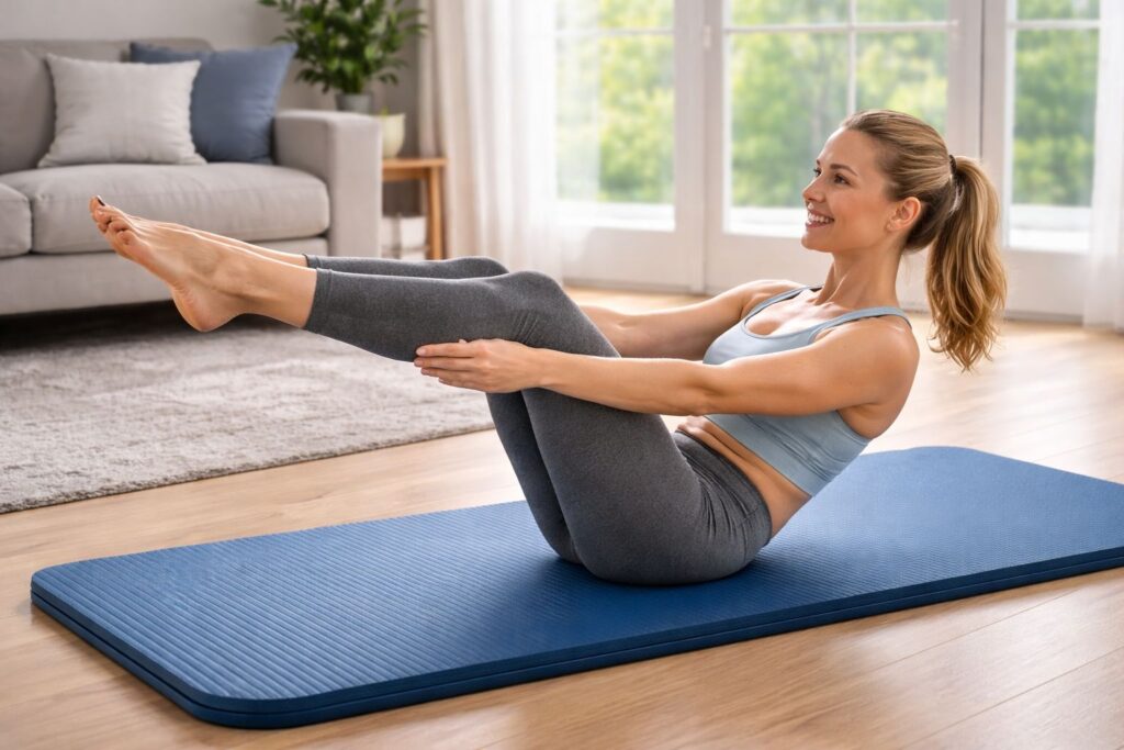 Woman doing Pilates